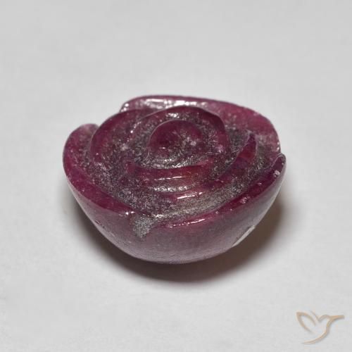 Rubis-Zoisite Pourpre prune naturelle Taille Fleur, 18.07 ct, Opaque