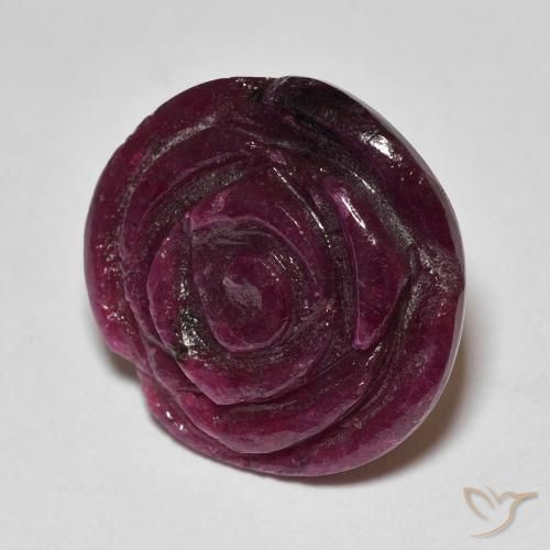 Rubis-Zoisite Rouge framboises naturelle Taille Fleur, 20.61 ct, Opaque