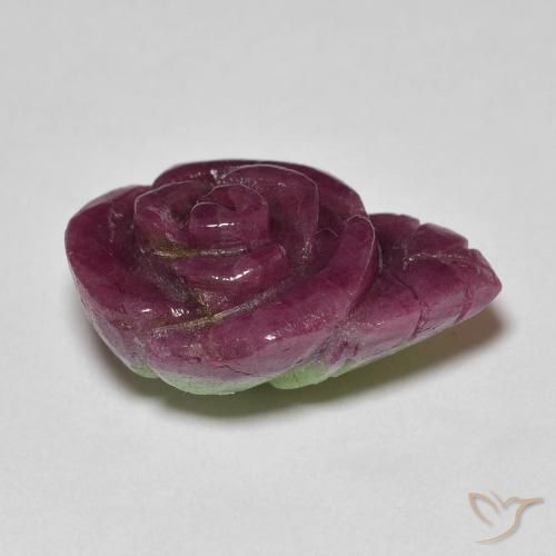 Rubis-Zoisite Multicolore naturelle Taille Fleur, 13.85 ct, Opaque