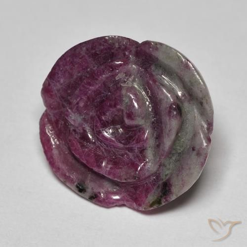 Rubis-Zoisite Multicolore naturelle Taille Fleur, 17.36 ct, Opaque