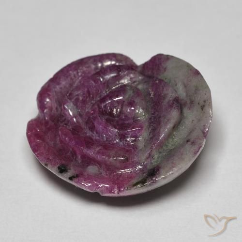 Rubis-Zoisite Multicolore naturelle Taille Fleur, 17.36 ct, Opaque