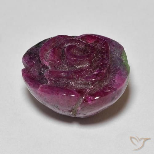 Rubis-Zoisite Multicolore naturelle Taille Fleur, 21.89 ct, Opaque