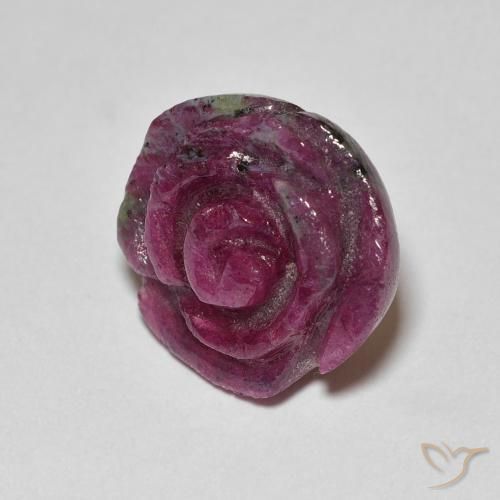 Rubis-Zoisite Multicolore naturelle Taille Fleur, 14.14 ct, Opaque