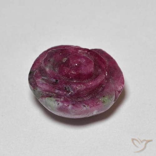 Rubis-Zoisite Multicolore naturelle Taille Fleur, 14.14 ct, Opaque