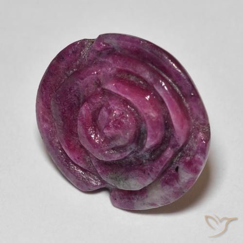 Rubis-Zoisite Violet rougeâtre naturelle Taille Fleur, 20.50 ct, Opaque