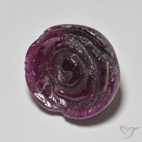 Rubis-Zoisite Pourpre moyen naturelle Taille Fleur, 15.45 ct, Opaque