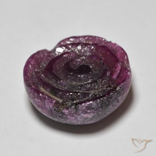 Rubis-Zoisite Pourpre moyen naturelle Taille Fleur, 15.45 ct, Opaque