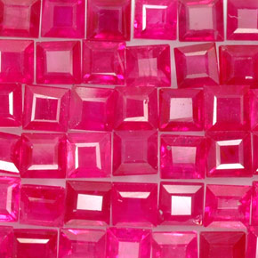 Achetez naturel ct rouge rubis gems, carré, en provenance myanmar (birmanie) chez gemselect. en stock, livraison internationale!