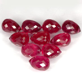 Achetez naturel ct rouge rubis gems, briolette, en provenance madagascar chez gemselect. en stock, livraison internationale!
