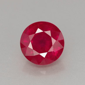 Rubis rouge naturelle coupe roude, 2,07 ct, VS-SI