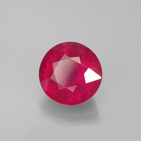 Rubis rouge naturelle coupe roude, 1,85 ct, VS-SI