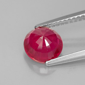 Rubis rouge naturelle coupe roude, 1,85 ct, VS-SI
