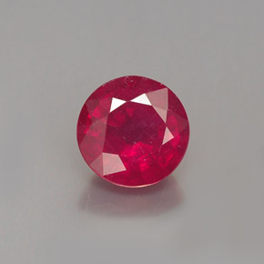 Rubis rouge naturelle coupe roude, 1,90 ct, VS-SI