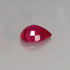 Rubis rouge naturelle en forme de poire, 1,31 ct, VS-SI