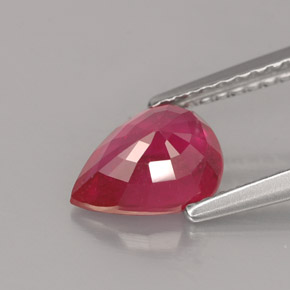 Rubis rouge naturelle en forme de poire, 1,54 ct, VS-SI