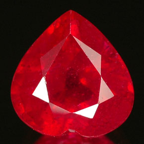 Rubis rouge naturelle forme de coeur, 1,69 ct, VS-SI