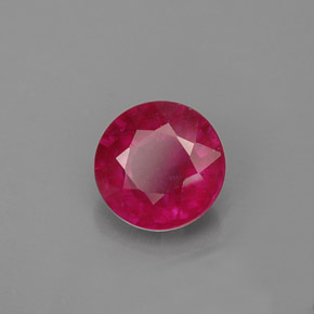 Rubis rouge naturelle coupe roude, 1,07 ct, VS-SI