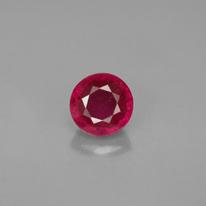 Rubis rouge naturelle coupe roude, 0,85 ct, VS-SI