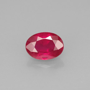 Rubis rouge naturelle coupe ovale, 1,13 ct, VS-SI
