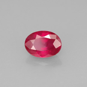 Rubis rouge naturelle coupe ovale, 1,13 ct, VS-SI