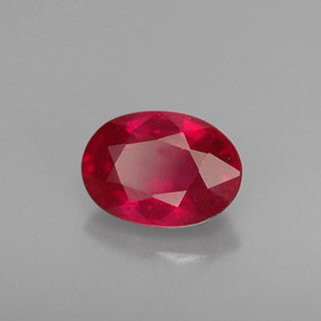 Rubis rouge naturelle coupe ovale, 1,16 ct, VS-SI
