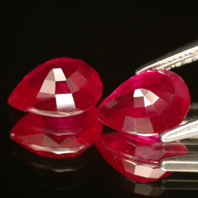 Achetez naturel ct rouge rubis gems, en forme de poire, en provenance madagascar chez gemselect. en stock, livraison internationale!