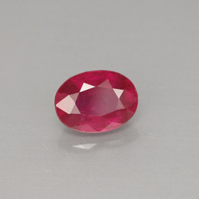 Rubis rouge naturelle coupe ovale, 1,26 ct, VS-SI
