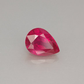 Rubis rouge naturelle en forme de poire, 1,05 ct, VS-SI