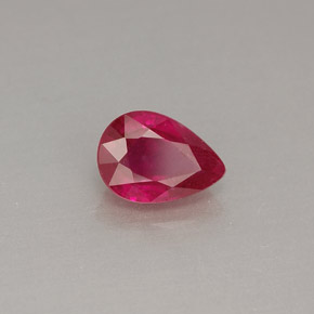 Rubis rouge naturelle en forme de poire, 1,00 ct, VS-SI
