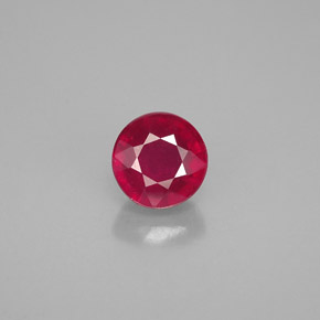 Rubis rouge naturelle coupe roude, 0,82 ct, VS-SI