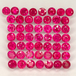 Achetez naturel ct rouge rubis gems, coupe roude, en provenance myanmar (birmanie) chez gemselect. en stock, livraison internationale!