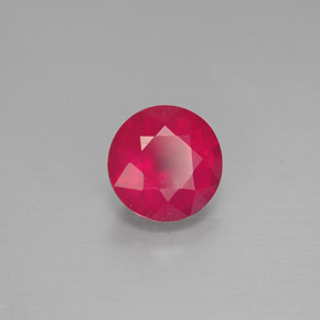 Rubis rouge naturelle coupe roude, 1,40 ct, VS-SI
