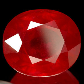 Rubis rouge naturelle coupe ovale, 10,26 ct, VS-SI