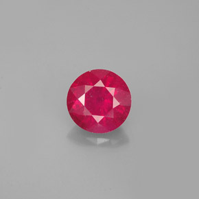 Rubis rouge naturelle coupe roude, 1,14 ct, VS-SI