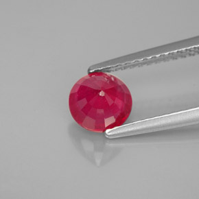 Rubis rouge naturelle coupe roude, 1,14 ct, VS-SI