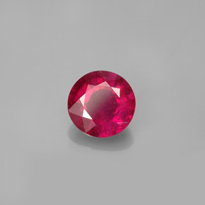 Rubis rouge naturelle coupe roude, 1,50 ct, VS-SI