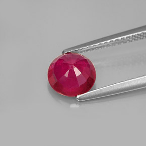 Rubis rouge naturelle coupe roude, 1,50 ct, VS-SI