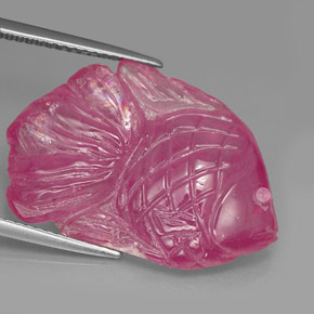 Rubis rose naturelle transparent, 21,42 ct, transparent / translucide