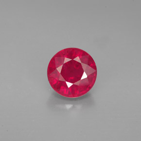 Rubis rouge naturelle coupe roude, 2,07 ct, VS-SI