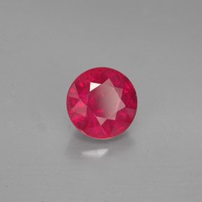 Rubis rouge naturelle coupe roude, 2,07 ct, VS-SI