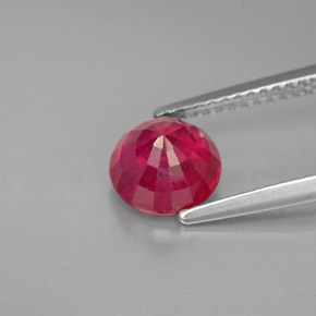 Rubis rouge naturelle coupe roude, 2,07 ct, VS-SI