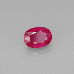 Rubis rouge naturelle coupe ovale, 1,40 ct, VS-SI