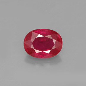 Rubis rouge naturelle coupe ovale, 1,90 ct, VS-SI