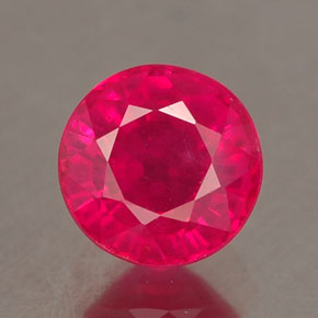 Rubis rose naturelle coupe roude, 1,58 ct, SI