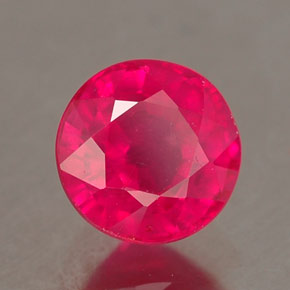 Rubis rose naturelle coupe roude, 1,58 ct, SI