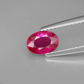 Rubis rouge naturelle coupe ovale, 1,06 ct, SI