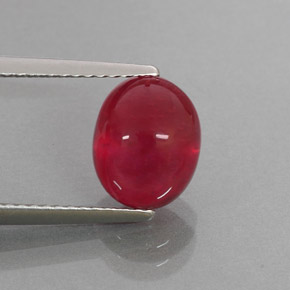 Rubis rouge naturelle transparent, 4,18 ct, transparent / translucide