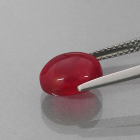 Rubis rouge naturelle transparent, 4,18 ct, transparent / translucide