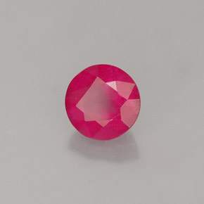 Rubis rouge naturelle coupe roude, 1,33 ct, VS-SI