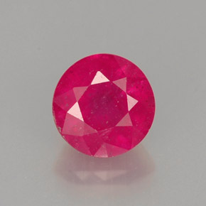 Rubis rouge naturelle coupe roude, 1,17 ct, SI
